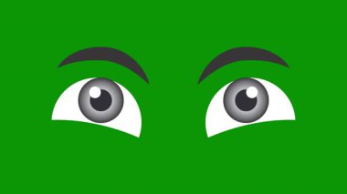 yeşil gözler, beyaz arkaplanda vektör çizimi