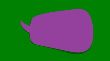 Yeşil arka planda mor şapka. vektör illüstrasyonu