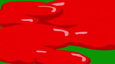 Yeşil arkaplanda kırmızı gül