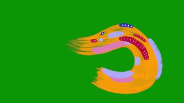 Yeşil arka planda bir oyuncağın renkli arka planı