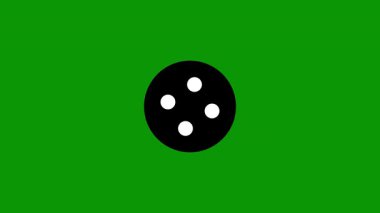 Siyah arkaplanda yeşil düğme