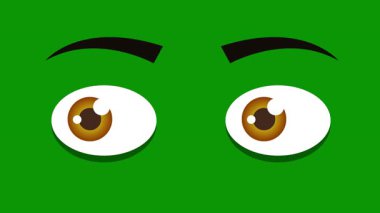 Yeşil gözlerin vektör çizimi.