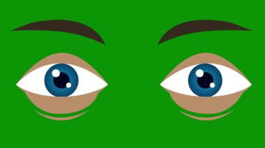 mavi arkaplan ile yeşil gözler.