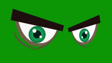 Cadılar bayramı yeşil göz vektör illüstrasyonu