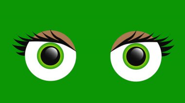 yeşil gözlü bir kadın. vektör illüstrasyonu.