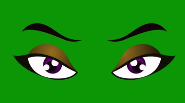 yeşil, siyah gözlü.