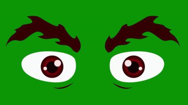 halloween monster face vector illustration