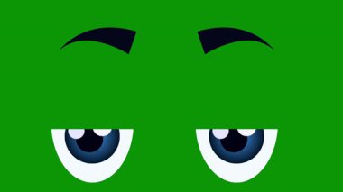 karikatür gözler, beyaz arkaplanda resimleme