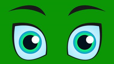 Büyük gözlü yeşil gözler. vektör illüstrasyonu.