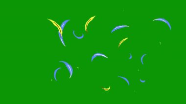 bir deseni olan yeşil ve mavi arkaplan