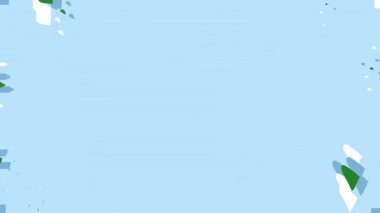 Açık mavi vektör arkaplanı ve üçgen kristalleri. Üçgen şekilli parıltılı soyut çizimler. arkaplanınız için şablon.