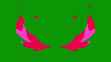 Yeşil arkaplanda ejderha deseni var.