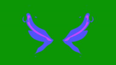 Kelebek düz vektör simgesi