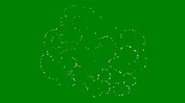 Yeşil arkaplanda yeşil paskalya yumurtası simgesi izole