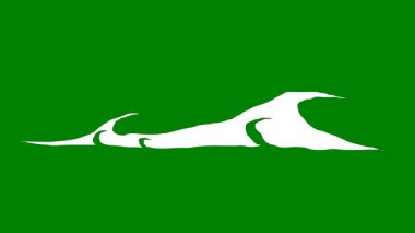 Beyaz arkaplanda yeşil dağlar simgesi