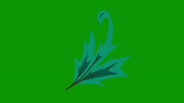 mavi arkaplanda yeşil yaprak