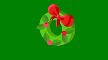 Noel 'de Holly yeşil bir arka planda ayrılır.