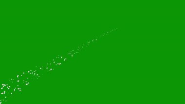 Şeffaf arkaplanda düşen noktalar olan yeşil parıltılı konfeti. Parlak tasarım şablonuyla parlayan parlak bir konfeti. Noel konfetisi. Tebrik kartı, gelin bayrağı