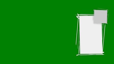 Yeşil ve beyaz kağıtlar içinde, uzun bir gölge altında.