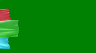 Ulusal sembollü madagaskar bayrağı