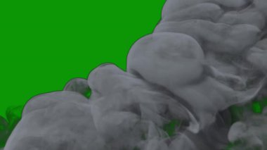 Siyah bir fonda yeşil duman.