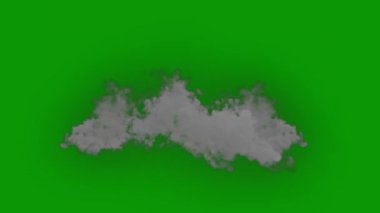 Gökyüzü olan soyut yeşil bulutlar