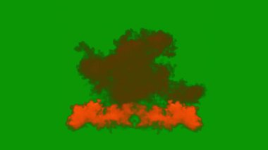 metin için kopyalama alanı olan siyah arkaplanda yeşil ateş.