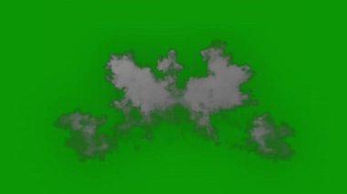 dumanı yeşil arkaplanda.