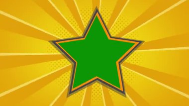 Yeşil arka planda yıldız. Yıldız sembolü. vektör illüstrasyonu.