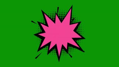 Yıldızlı yeşil çizgi roman patlaması