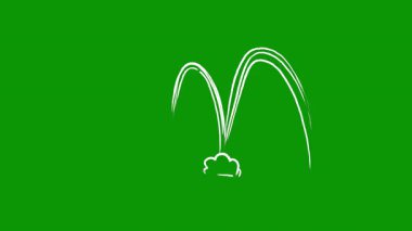 Yeşil ve beyaz dumanlı bir arkaplan çizimi