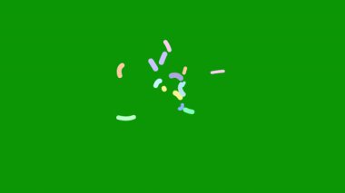 Farklı aksesuarlara sahip renkli arkaplan