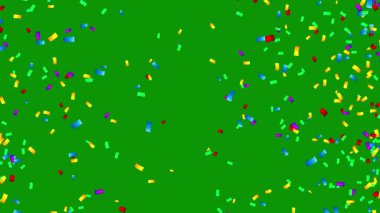 Siyah arkaplanda yeşil konfeti