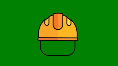 Yapraklı yeşil şapka. vektör simgesi illüstrasyonu.