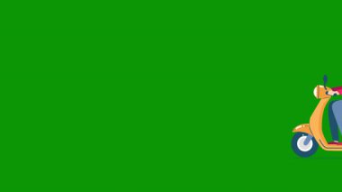 Scooter süren bir adam.