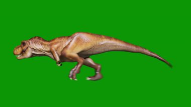 Arkadaki yeşil dinozor