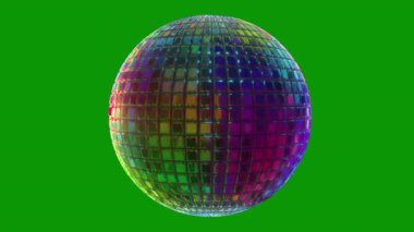 Renkli küreyle soyut küre şekli