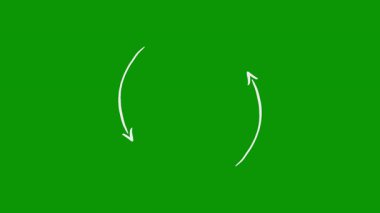 Basit ok işareti çizimi. Vektör. yeşil arkaplanda siyah simge.