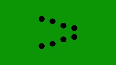 Siyah arkaplanda golf bayrağı olan yeşil simge.