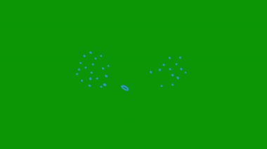 mavi arkaplan ve kopyalama alanı olan yeşil arkaplan