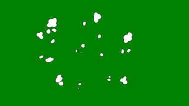 Yeşil zemin üzerinde 3 d Türk bayrağı.