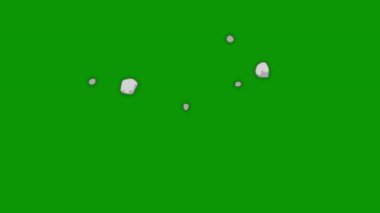 Nijerya 'nın yeşil bayrağının 3 boyutlu resmi.