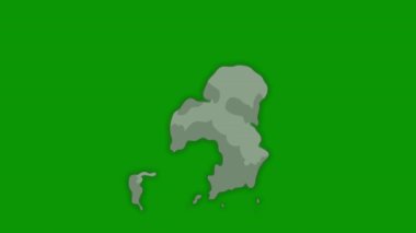 Yeşil çimenlerin siyah su damlalarının 3 boyutlu yansıması.