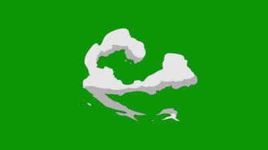 Göl baloları ve Gürcistan Dağları 'nın haritası, 3 boyutlu.