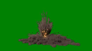 Beyaz arkaplanda izole edilmiş 3 boyutlu yeşil çimen çizimi