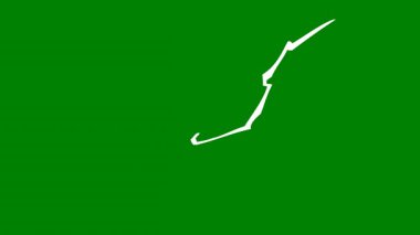 yeşil arka planda yeşil bayrak, 3 boyutlu illüstrasyon