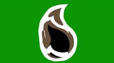 Yanan yeşil yaprağın çizimi