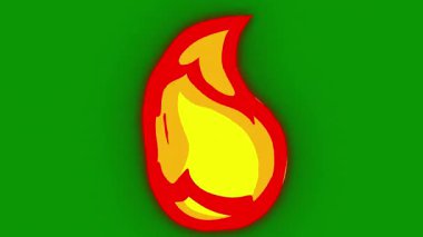 Alev ikonu. Ateş ikonu. Ateş sembolü. vektör illüstrasyonu.