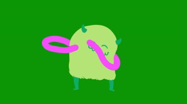 Sevimli çizgi film canavarı. canavar vektörü.