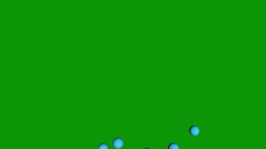 mavi arkaplanda yeşil ve beyaz haplar, boşluğu kopyala